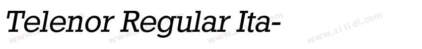 Telenor Regular Ita字体转换